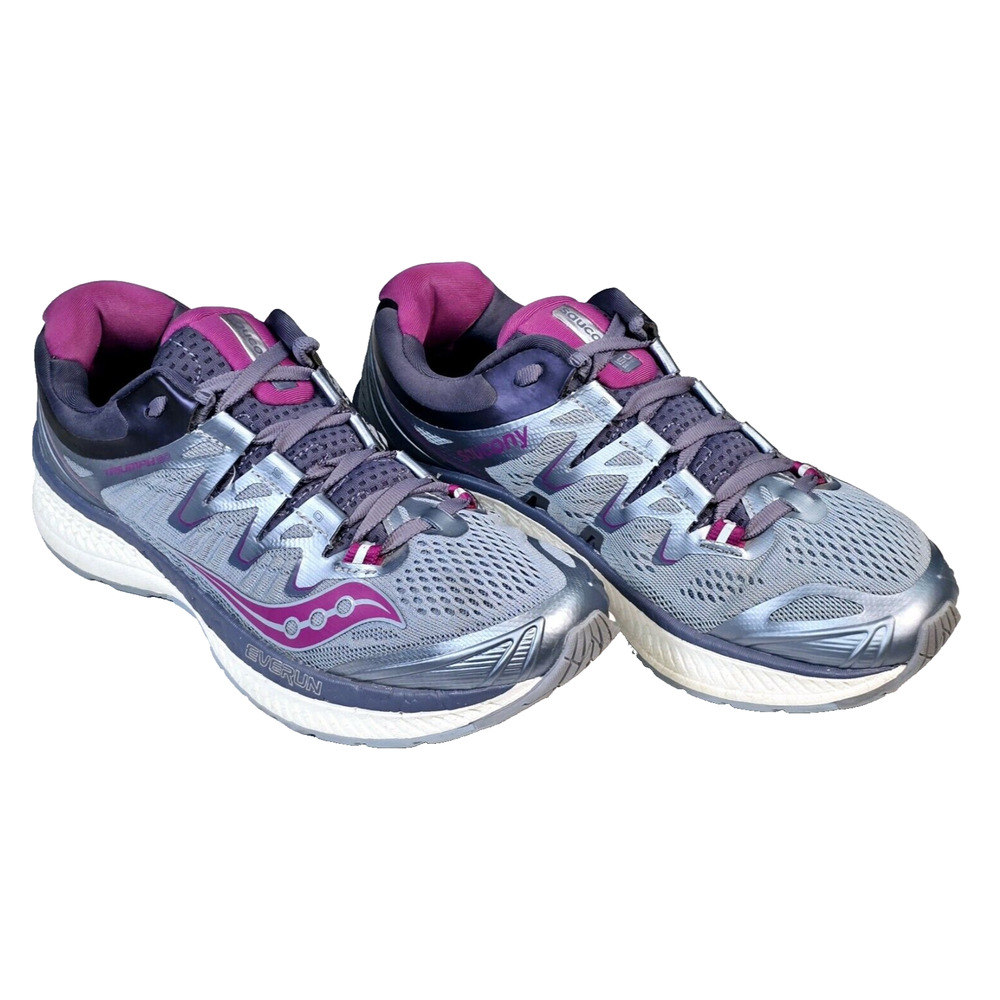 Saucony Women's Triumph ISO 4 Size 6.5 Running Shoes Fog Grey Purple S10413-1 - Picture 4 of 9